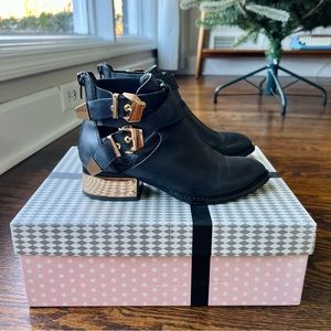 Jeffrey Campbell cut out leather ankle boots